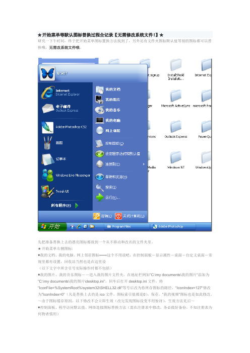 开始菜单等默认图标替换过程全记录【无需修改系统文件!】