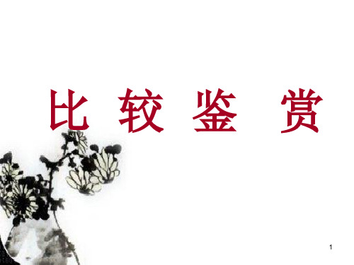 公开课《诗歌比较鉴赏》精品课件模板PPT课件