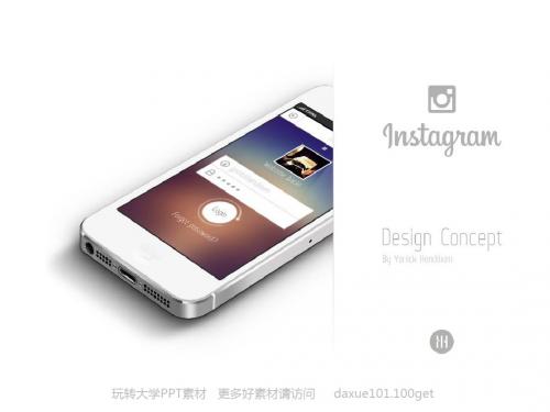 最新2019-玩转大学高档模板ios7扁平化风格作品《Instagramdesignconcept》-PPT课件