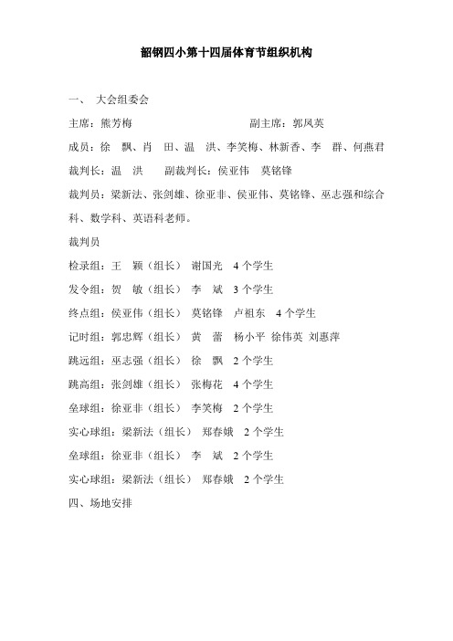 2013年韶钢四小校运会