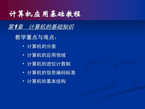计算机基础教程(第4版)课件1