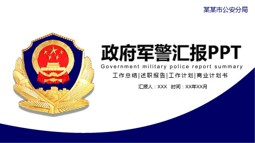 商务风政府汇报总结PPT模板