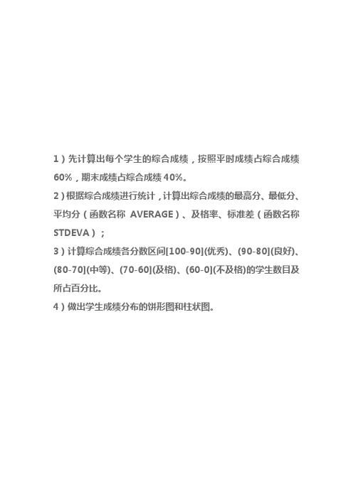 成绩表  EXCEL部分功能说明