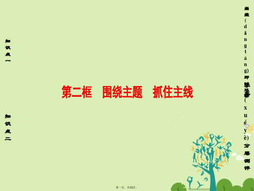 高中政治第4单元发展社会主义市场经济第10课科学发展观和小康社会的经济建设第2框围绕主题抓住主线课件