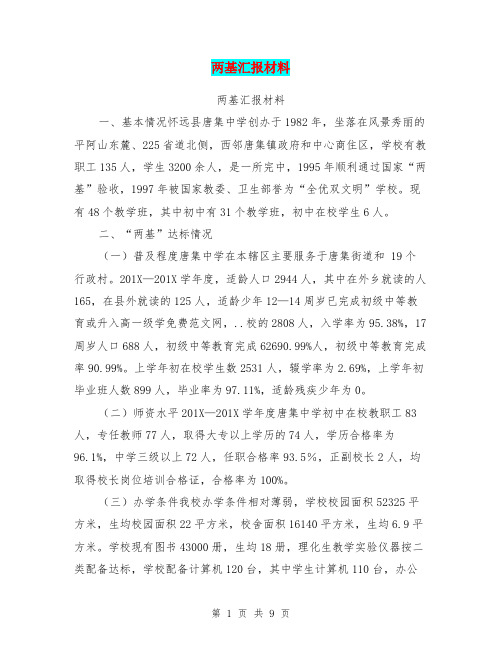 两基汇报材料