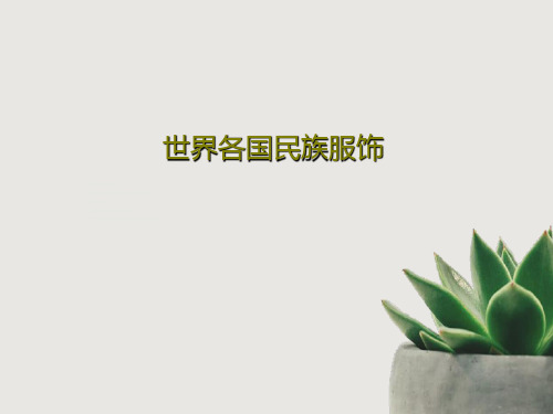 世界各国民族服饰66页PPT