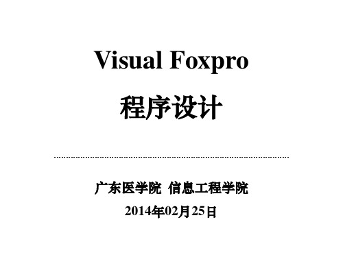 01 Visual Foxpro中的常量变量表达式