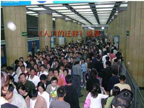 人口的迁移 PPT课件(说课) 中图版