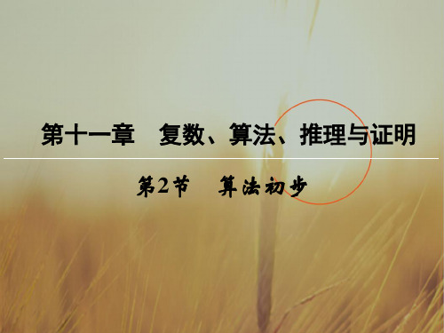 创新大课堂2018届高三数学理一轮复习课件：第十一章 复数、算法、推理与证明 第2节 精品
