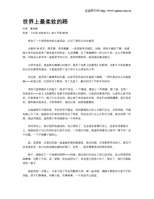 世界上最柔软的路