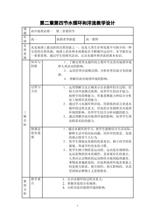 水循环和洋流