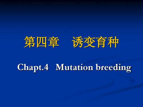 第四章诱变育种0226