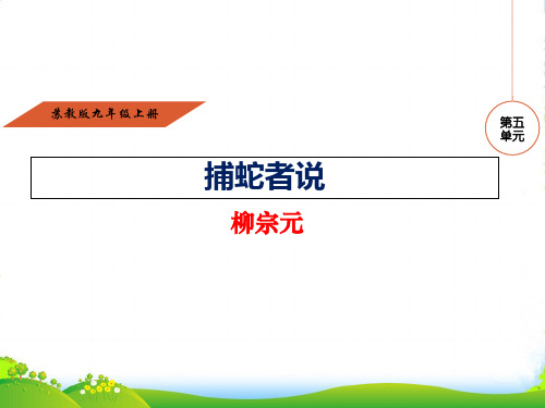 苏教版九年级语文上册课件3A19.捕蛇者说(共28张PPT)