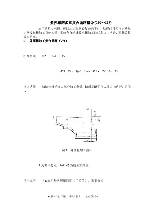 数控车床多重复合循环指令(G70～G76) 文档