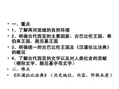 一.1.古代西亚国家