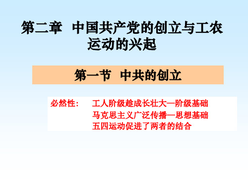 中共党史 第二章  中国共产党的创立与工农运动的兴起