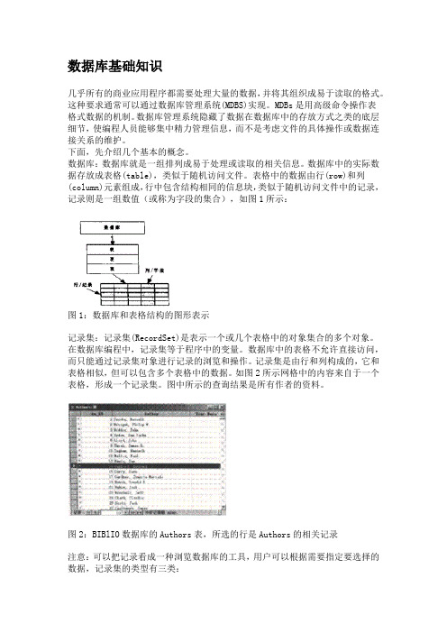 VB数据库基础知识