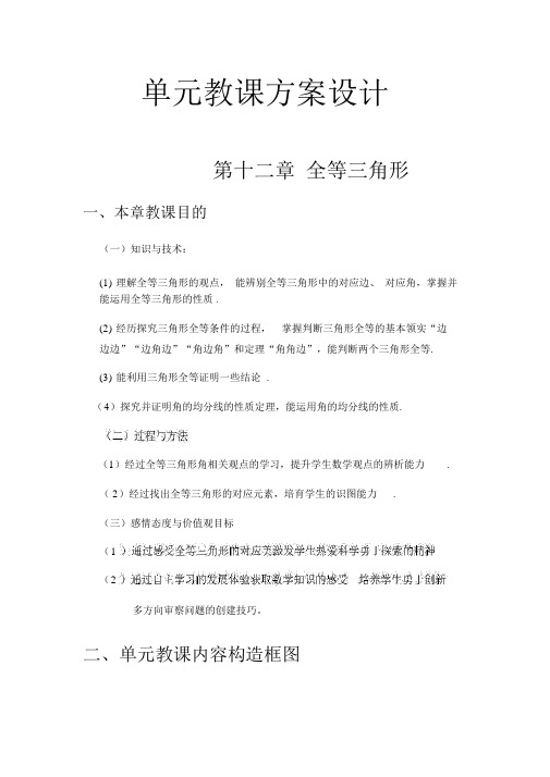 全等三角形单元设计