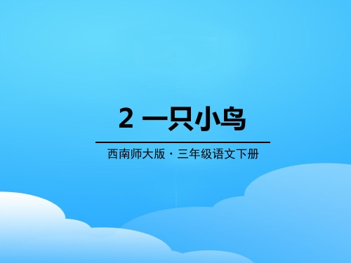 《一只小鸟》PPT课件下载【优秀课件】