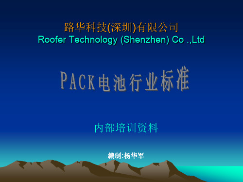 PACK电池行业标准