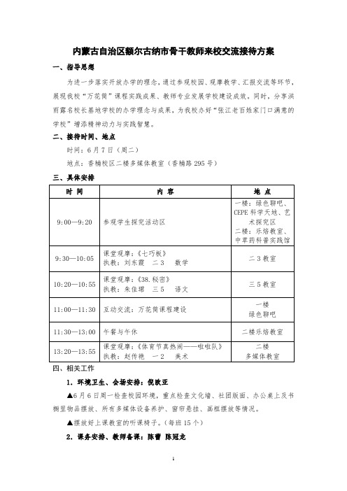 香港中文大学参观团来校考察、交流接待方案