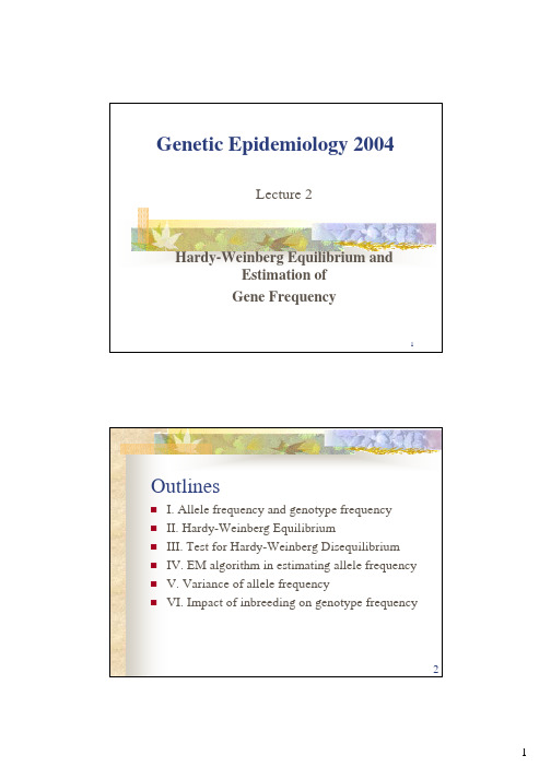 Genetic Epidemiology 2004
