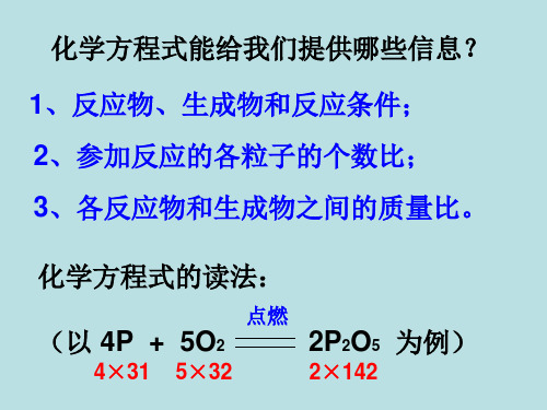 人教版化学九年级上册 5.2 如何正确书写化学方程式 课件  (1)