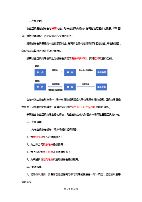 收益互换业务和DMA业务简介