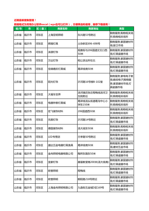 2020新版山东省临沂市河东区灯饰工商企业公司商家名录名单黄页联系方式大全131家