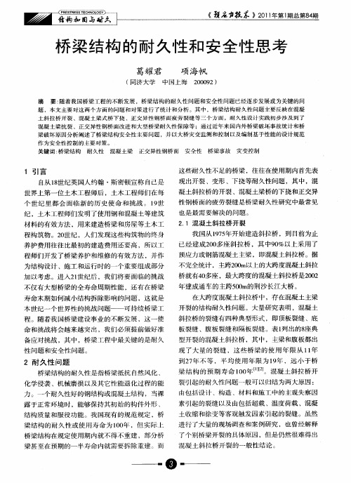 桥梁结构的耐久性和安全性思考