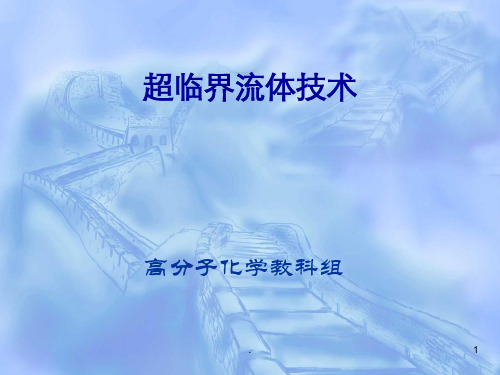 超临界流体技术PPT课件
