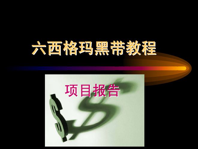 六西格玛黑带教程(R)2012