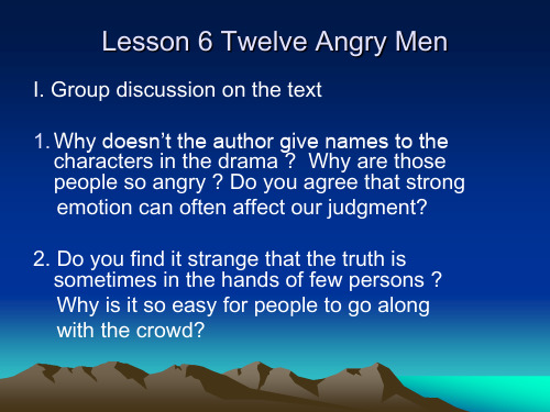 Lesson 6 Twelve Angry Men