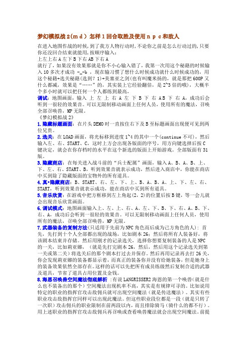 梦幻模拟战2