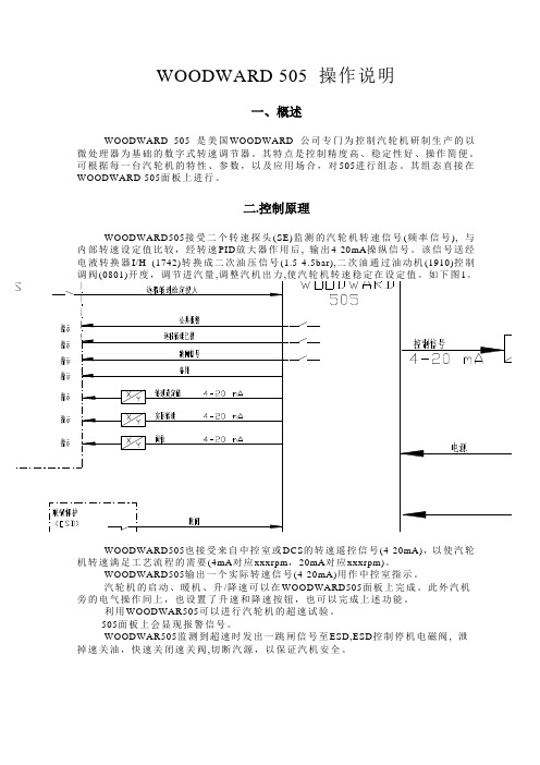 WOODWARD 505 操作说明1