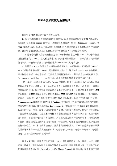 HRM 技术优势与应用范围