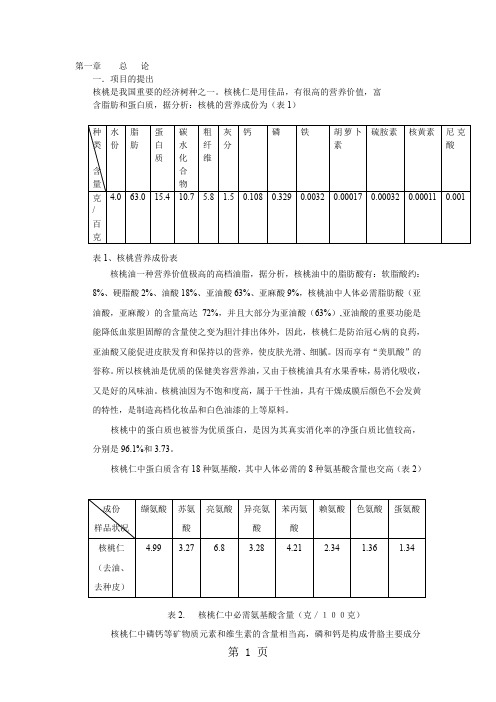 核仁深加工项目可行性研究报告23页word
