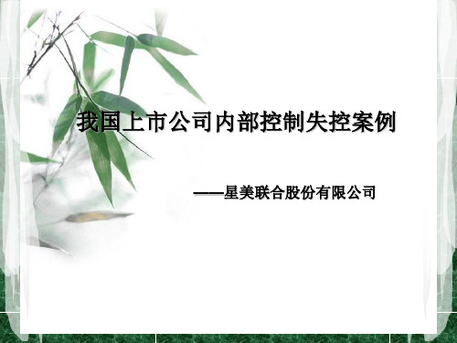 我国上市公司内部控制失控案例