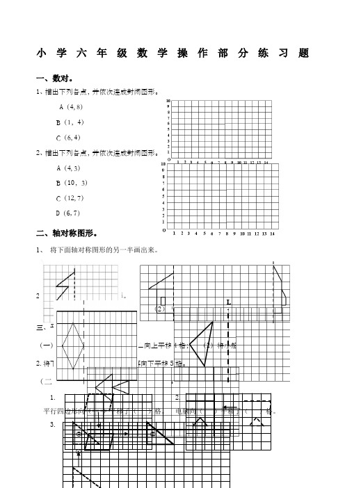 小学六年级数学操作部分练习题