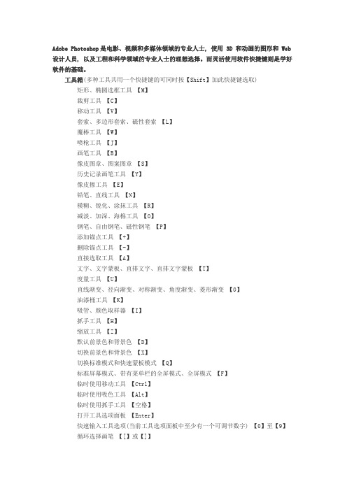 PS快捷键大全