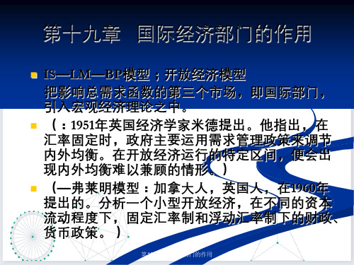 第19章国际经济部门的作用