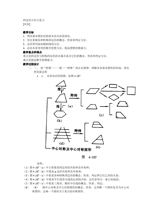 四边形小结与复习