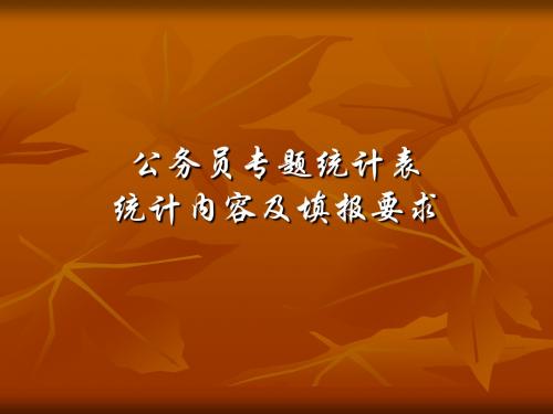 公务员专题统计表