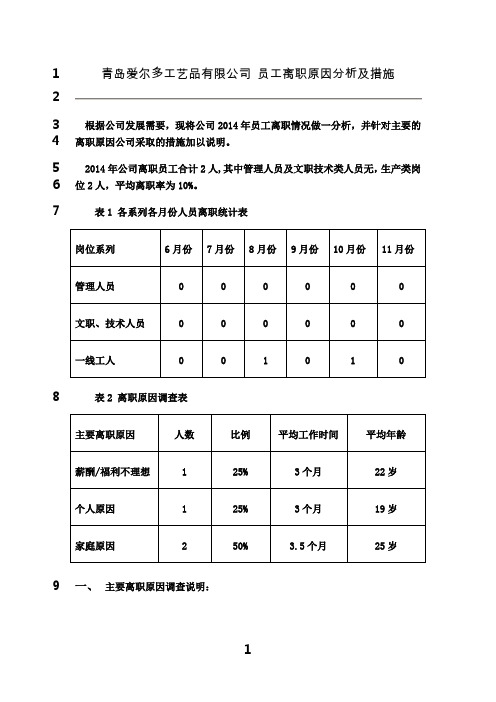 最新员工离职率调查分析及措施
