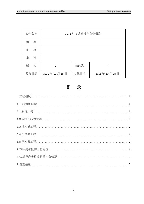 C3标-达标投产自检报告