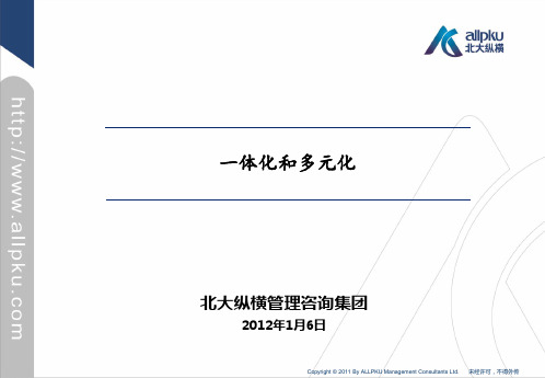 一体化和多元化