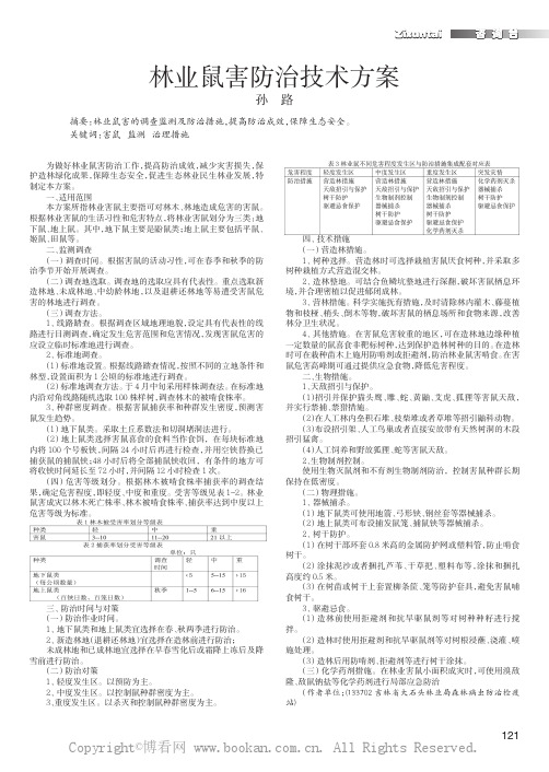 林业鼠害防治技术方案