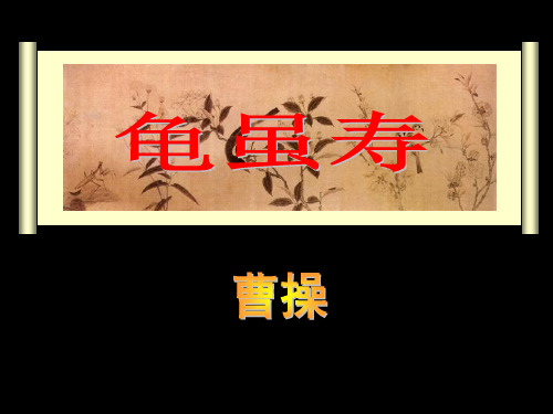 广东省河源市正德中学人教部编版八年级语文上册课件：第三单元课外古诗词诵读龟虽寿(共15张PPT)