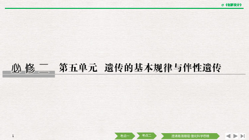 2021年生物高考总复习必修二 第五单元 第13讲 基因的分离定律(人教版)