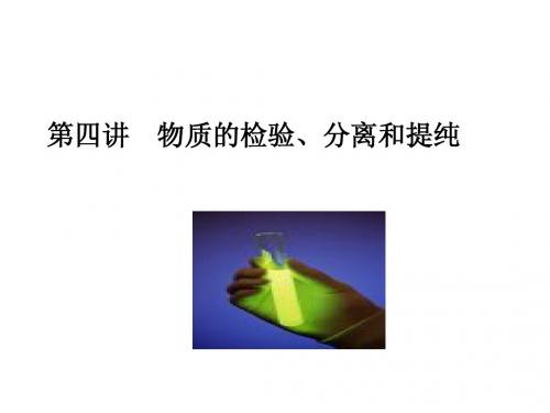 高三化学一轮复习化学实验全套第四讲物质的检验、分离和提纯课件